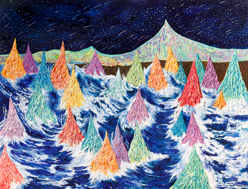 행성 드로잉/ 지구의 풍경을 다양한 색상으로 채색하여 다른 행성처럼 보이게 만든다. 지구 역시 우주 속 작은 행성에 불과하다는 메세지를 담고 있다.