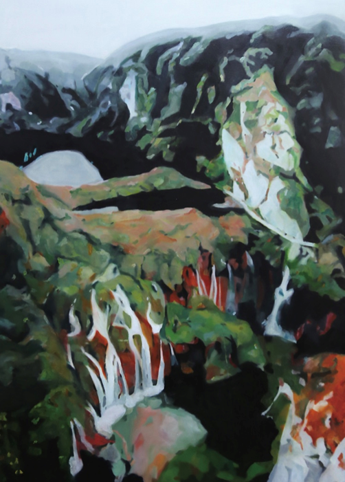 불편한 폭포, 162.2 x 260.6cm, Oil on Canvas, 2017. 불편한 폭포, 162.2 x 260.6cm, Oil on Canvas, 2017.