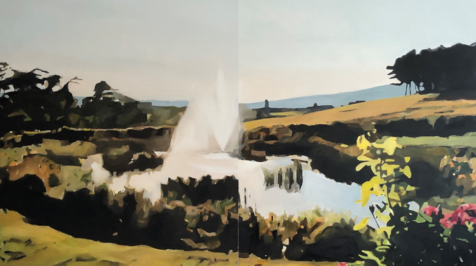 조경을 하다, 91 x 116.7cm, Oil on Canvas, 2019. 조경을 하다, 91 x 116.7cm, Oil on Canvas, 2019.