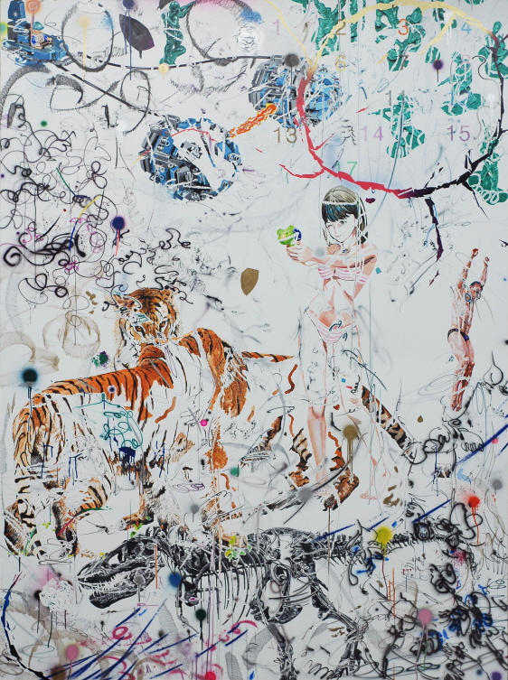 '십자가 강하-투쟁의 역사',acrylic on canvas,260x194cm,2012~2015 '십자가 강하-투쟁의 역사',acrylic on canvas,260x194cm,2012~2015