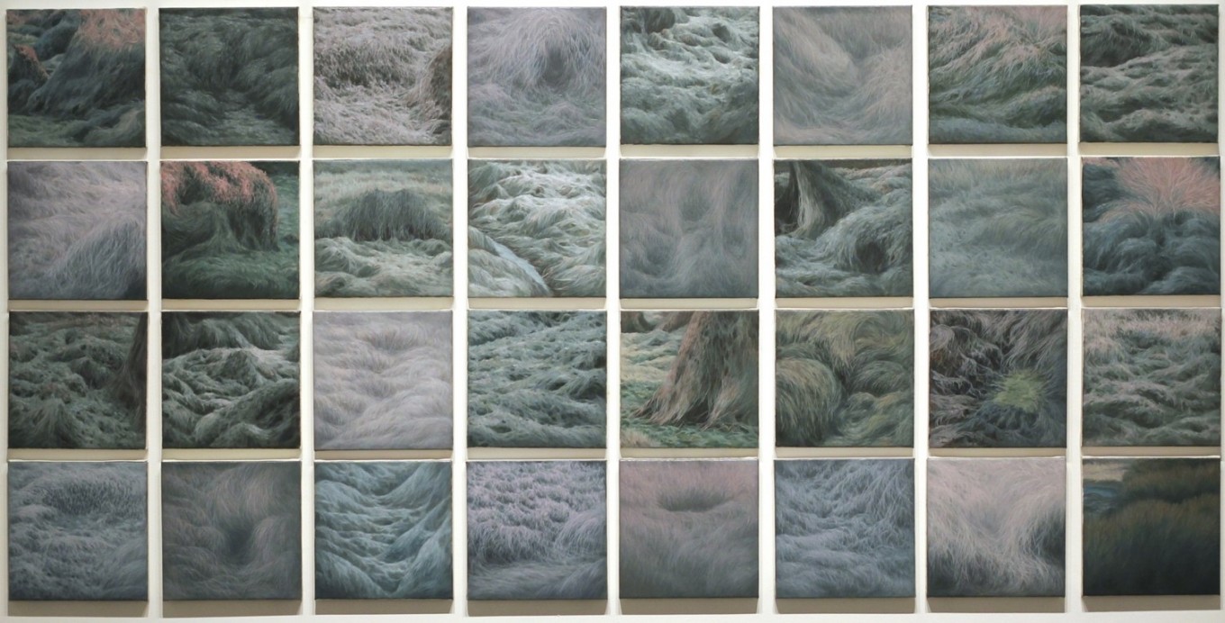 Spring in winter series  1-32   20x20cm, oil on canvas, 2015