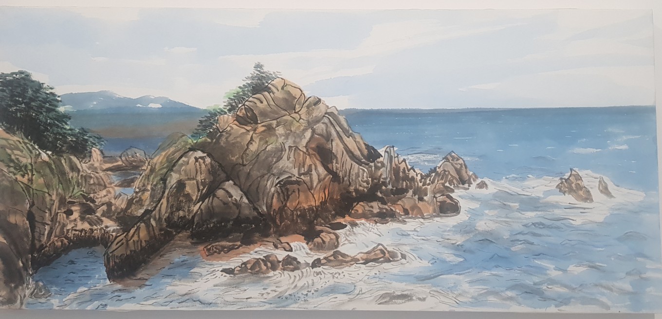 포용 한지에 수묵담채91.0×41.0