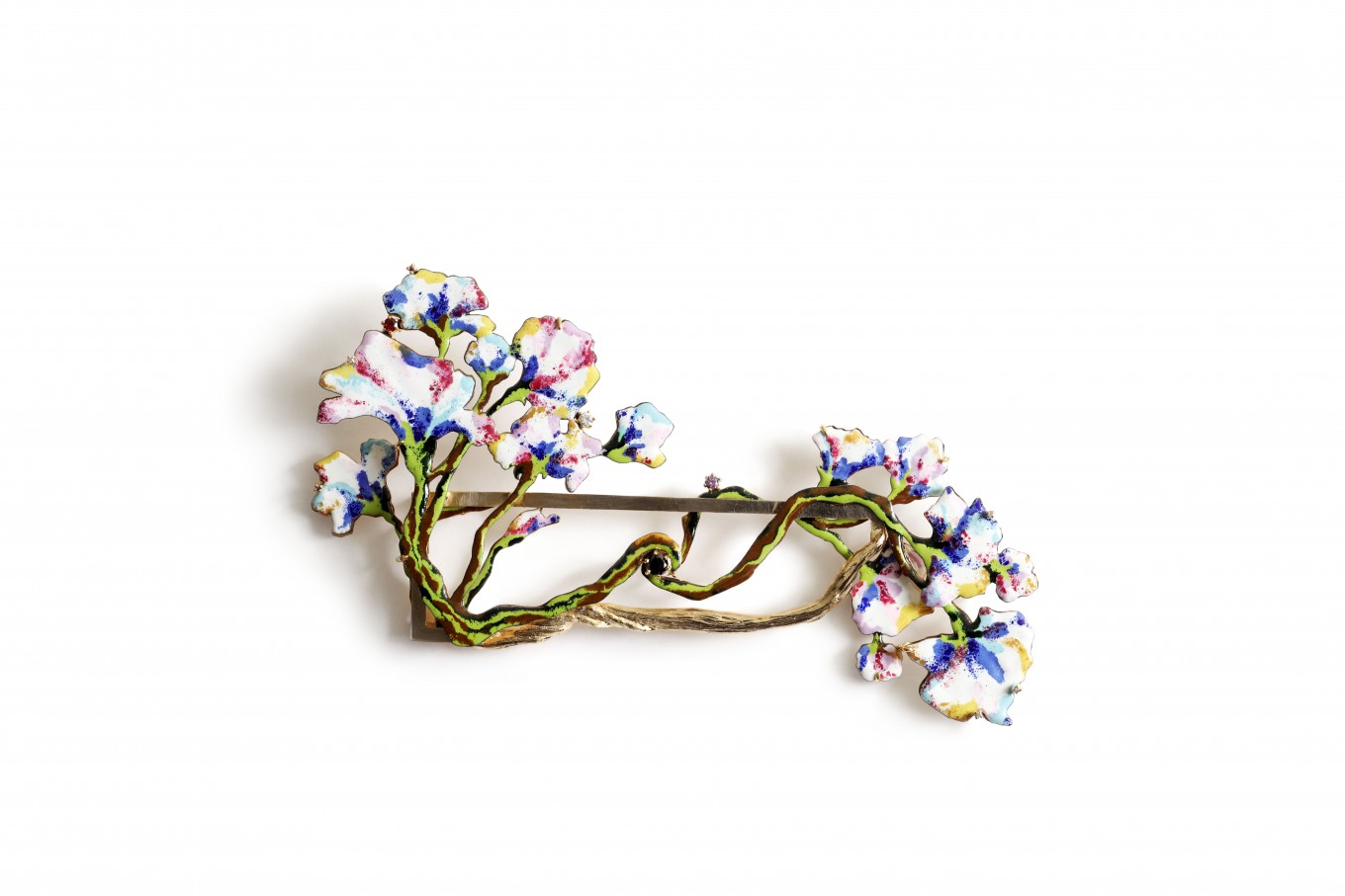 愛心2(정은, 적동, 칠보, 시그니티, 자수정, 가넷, 유색큐빅/ 120x180x20mm