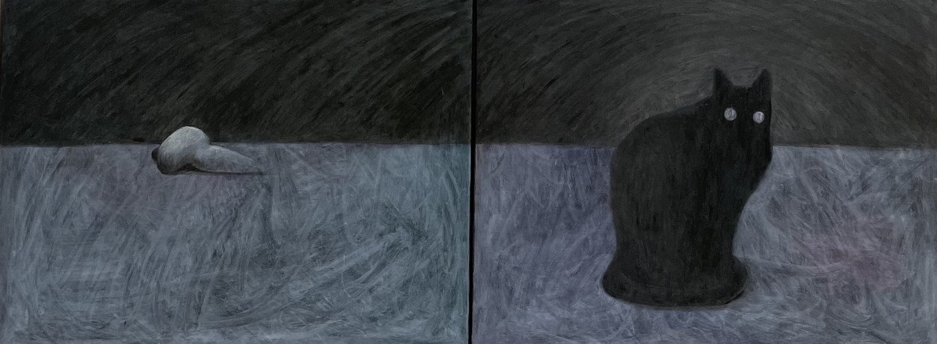 고양이는 고요한 오후에 산책을 나왔지