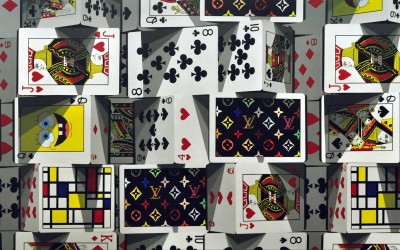 The tower of card _194.0x97.0cm oil on canvas 2018