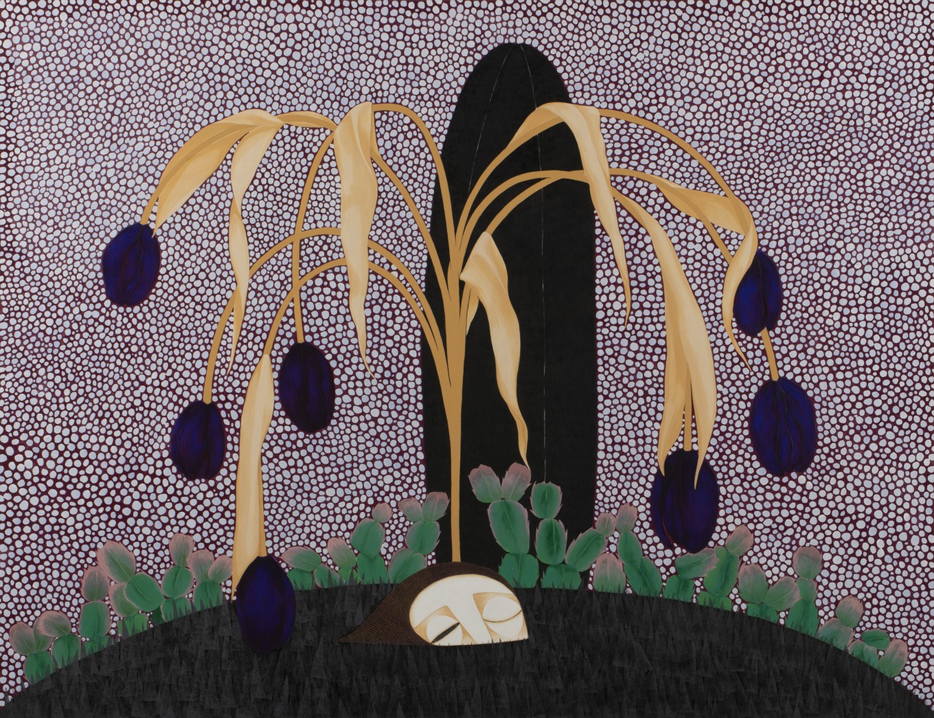 마음의 정원, 87.5x113.5, 한지에 채색, 2020