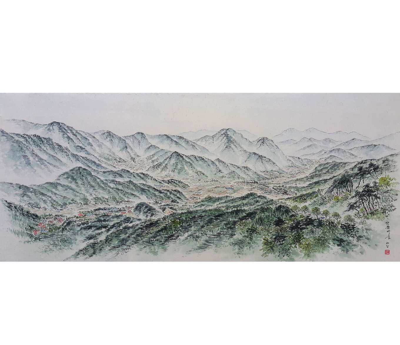 헐티재에서 162x68.5cm, 한지에 수묵담채