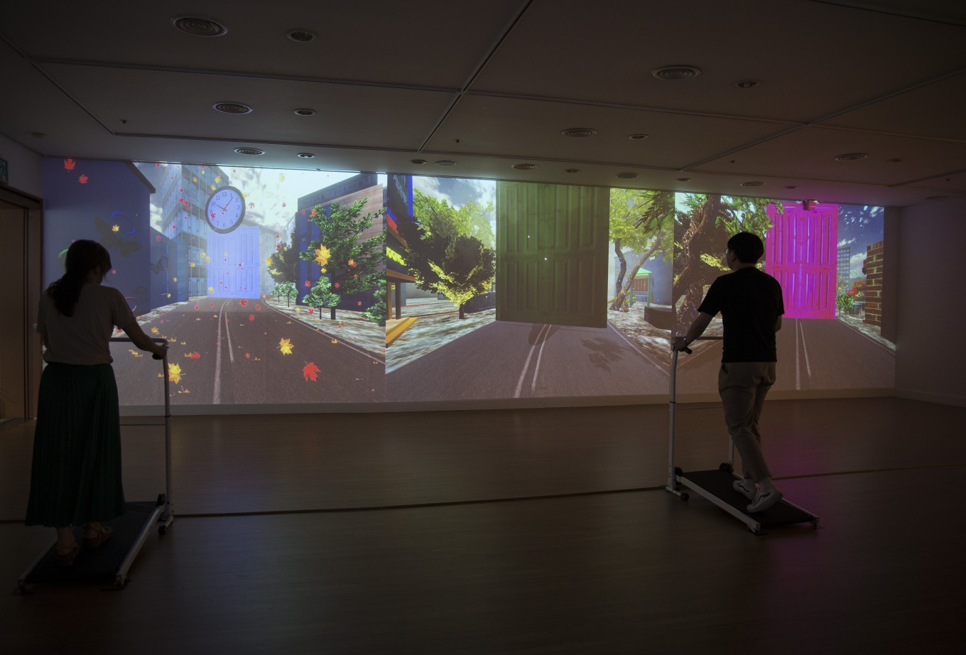 A Walk To (손영득,오정향 협업)_인터렉티브 영상설치_2019