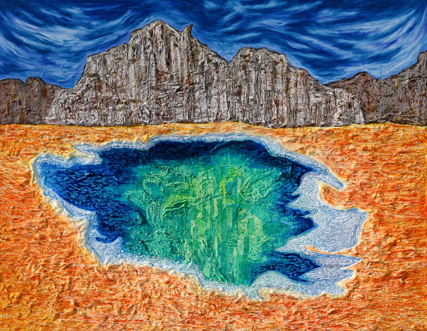 행성 드로잉/ 지구의 풍경을 다양한 색상으로 채색하여 다른 행성처럼 보이게 만든다. 지구 역시 우주 속 작은 행성에 불과하다는 메세지를 담고 있다.