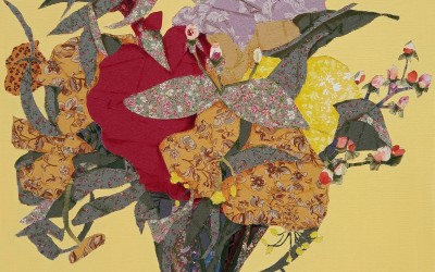 선물-나염천을 이용한 콜라주작품