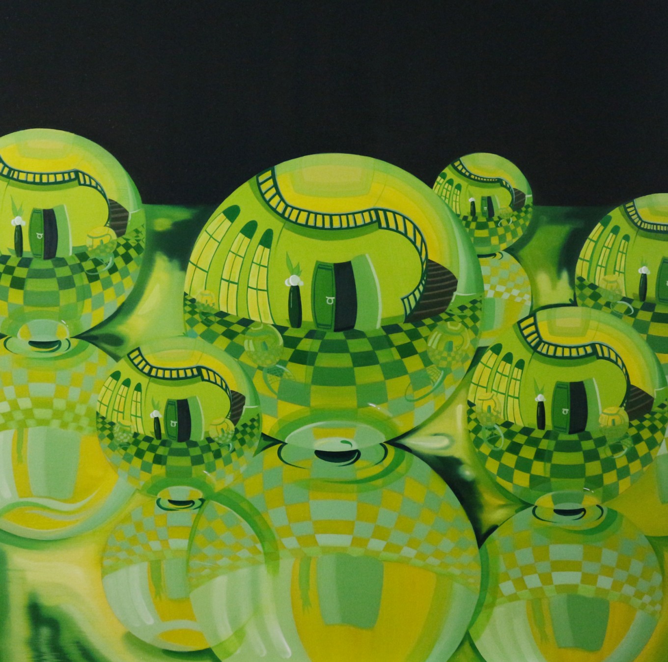 평범함을 넘은, 91.0x91.0cm, Oil on canvas, 2019