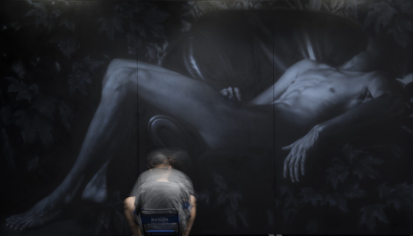 SOFA IN THE FOREST 450.0x259.0cm Oil on canvas 2020