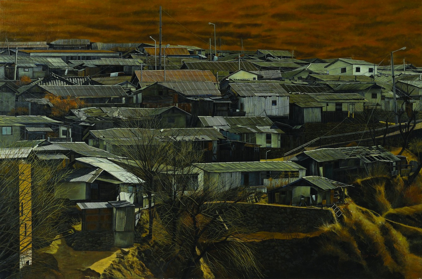 철암동네 80P(145.5x97cm) Oil on canvas.