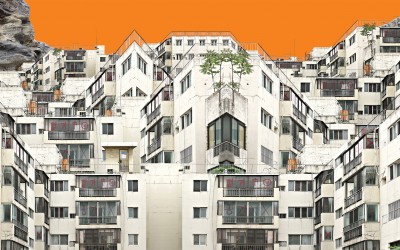 도시산수(동인), 850X1700mm, digital pigment print, 2019