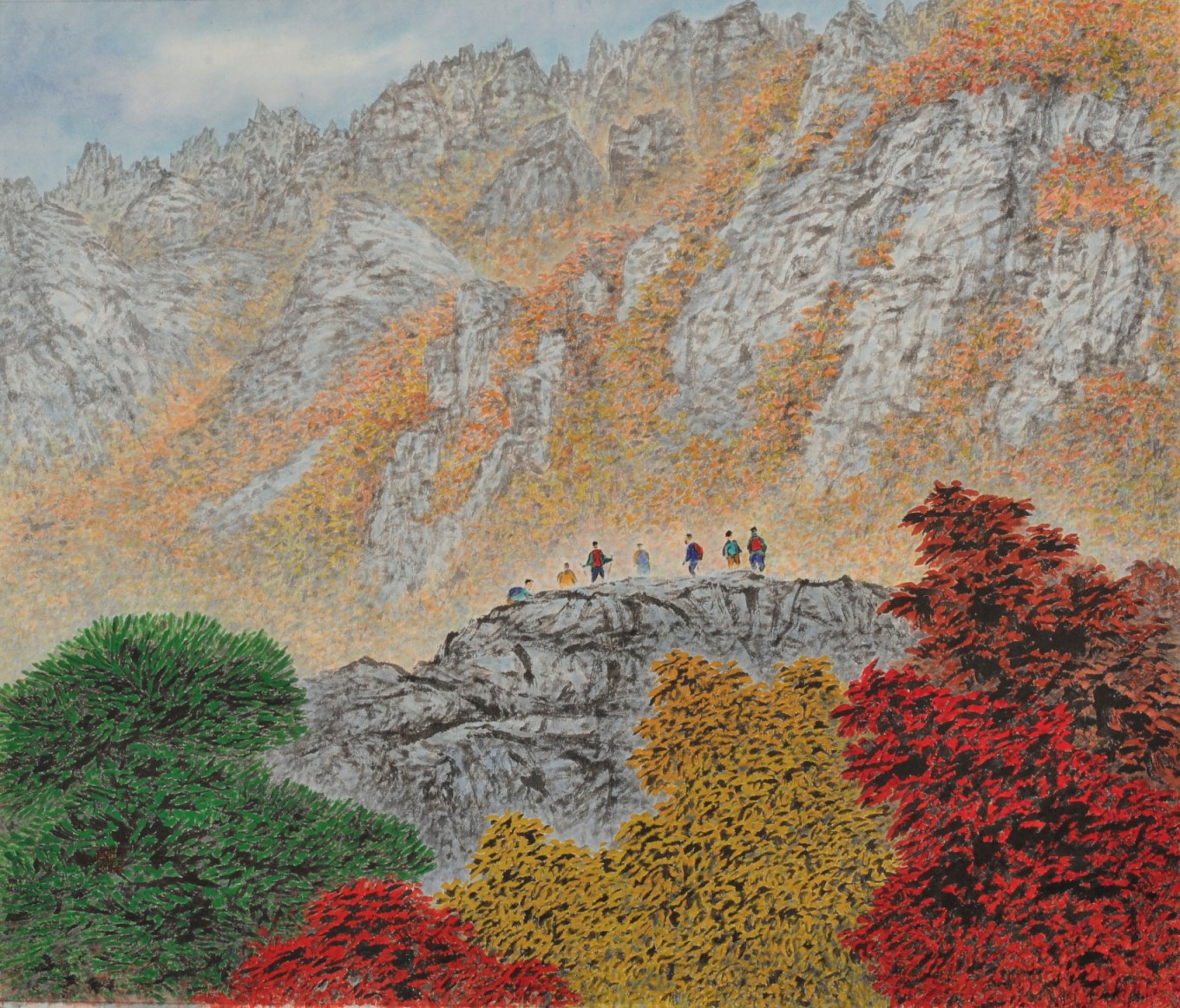 금강산 상팔담 오르며