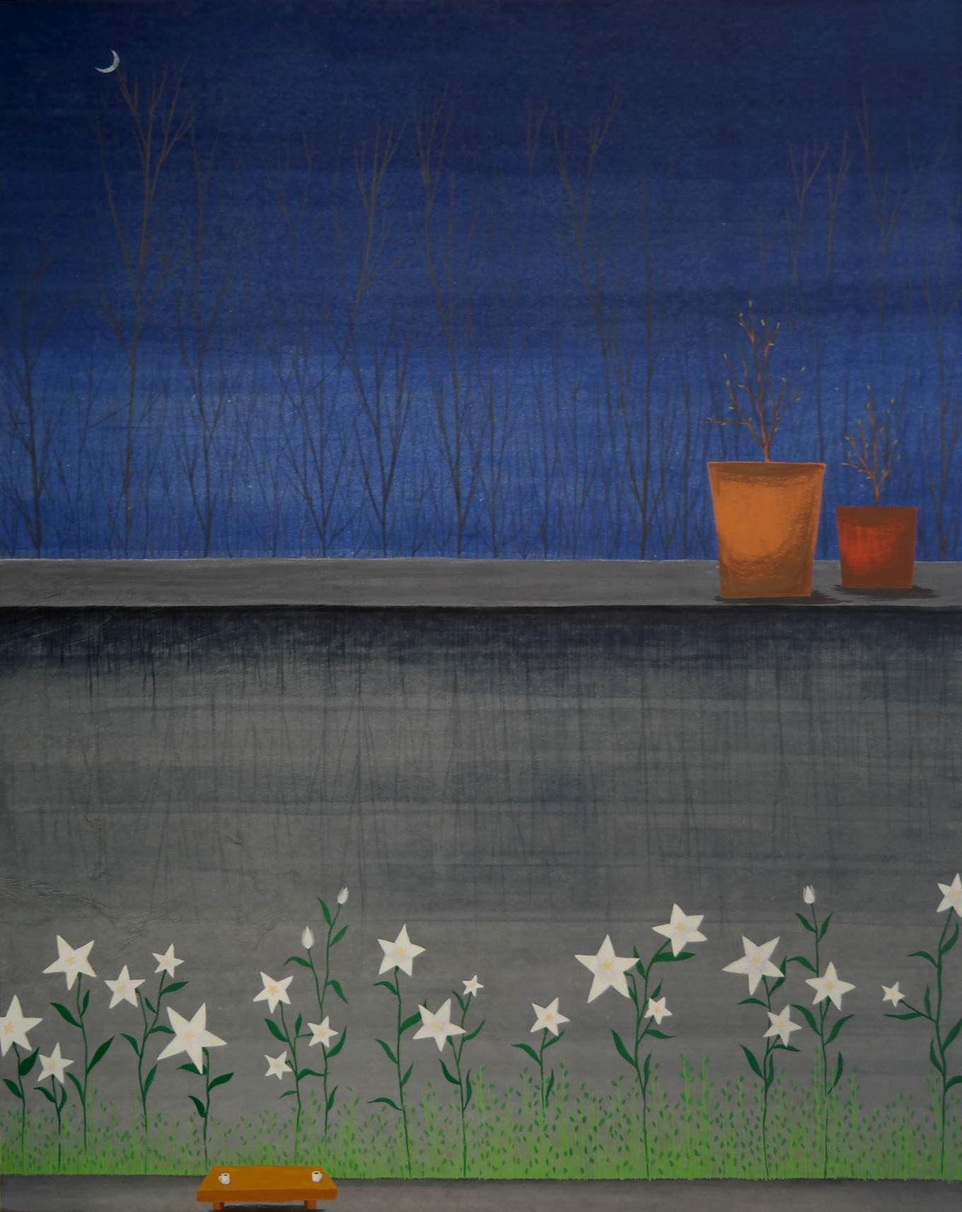 별을품다-화분_장지에 채색_91x72.7_2021