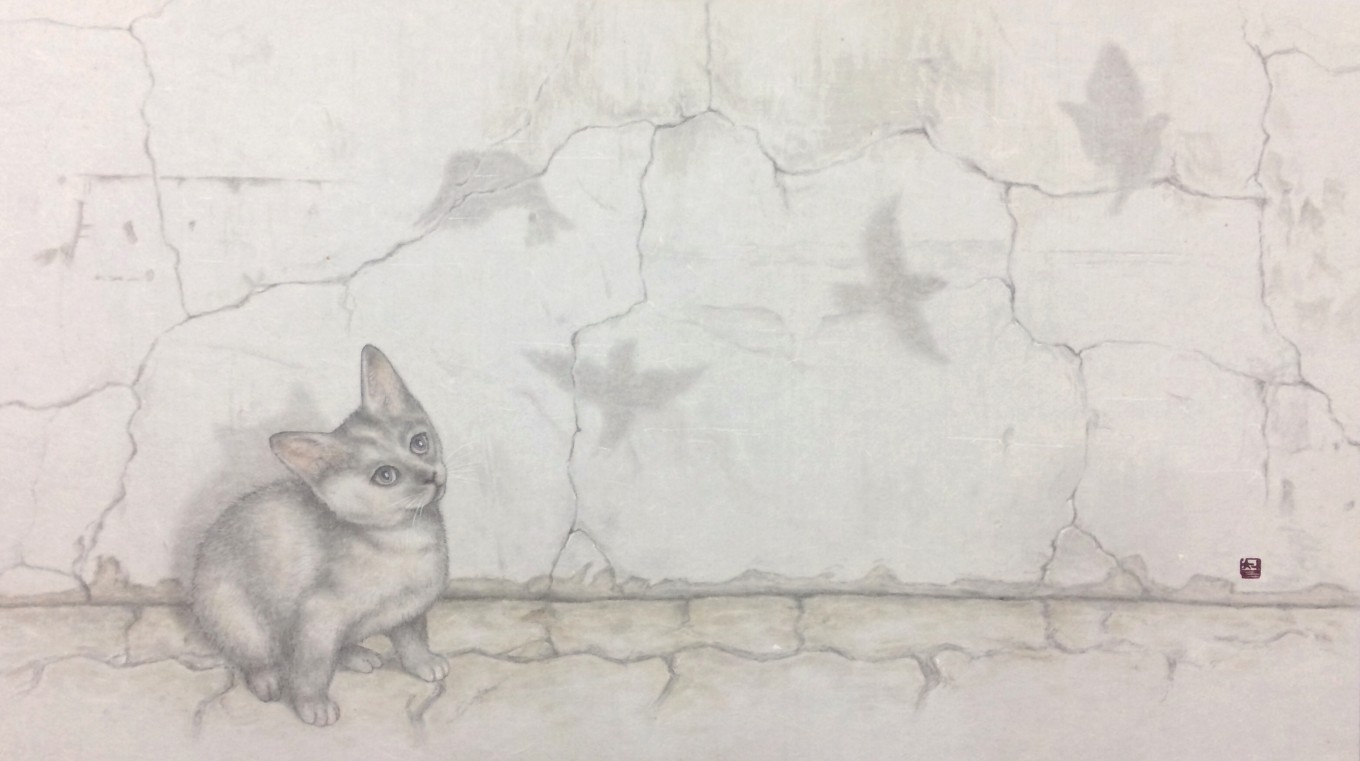 自畵 17-02. 회상 I | 집앞에서 죽은 아기 길냥이.