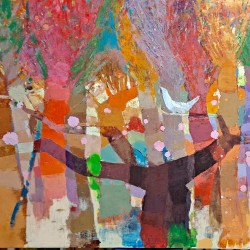 나의 정원에서  (oil on canvas)145.5x97.0