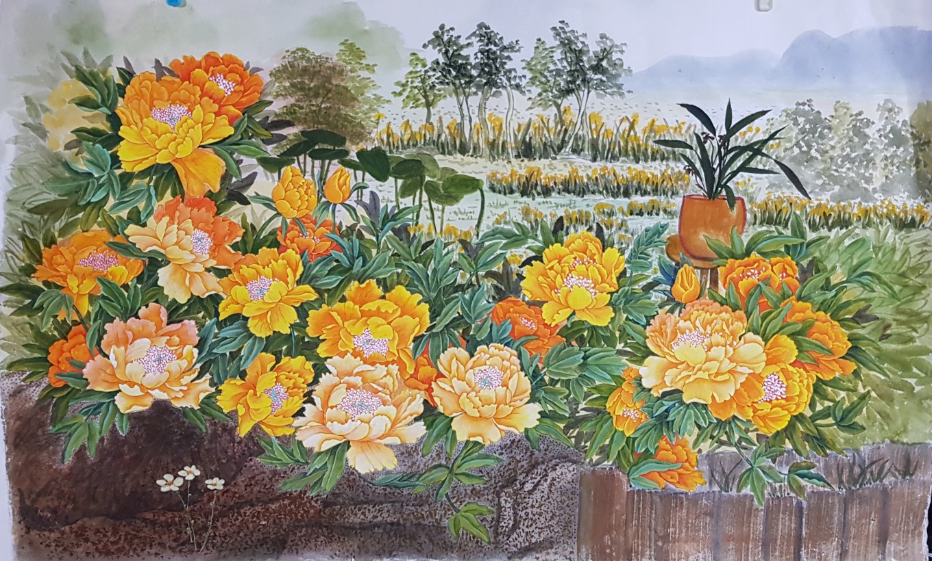 황금 목단으로 건강과 행복이 깃들길..