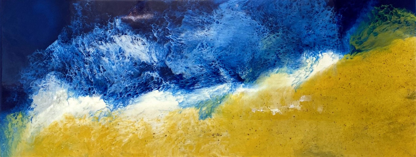 Untitled, 2020, Resin and acrylic on wood, 100 x 38 cm