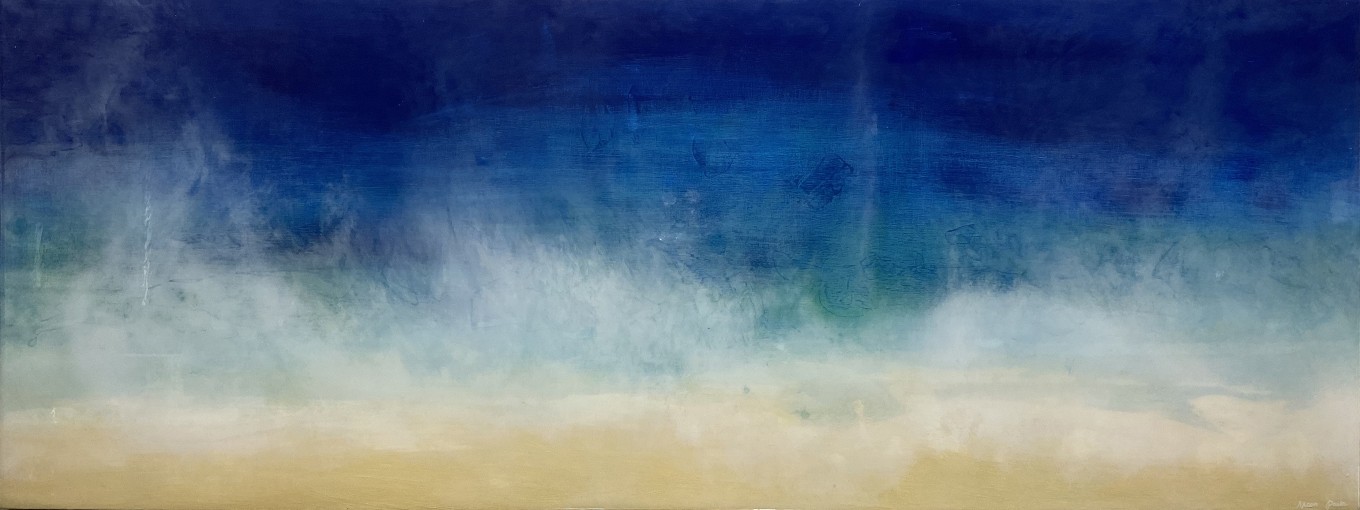 Untitled, 2020, Resin and acrylic on wood, 100 x 38 cm