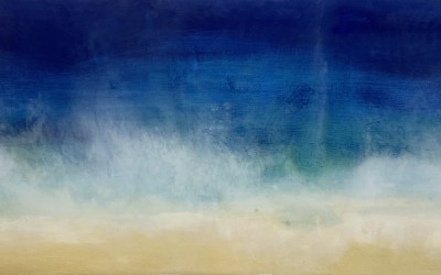 Untitled, 2020, Resin and acrylic on wood, 100 x 38 cm