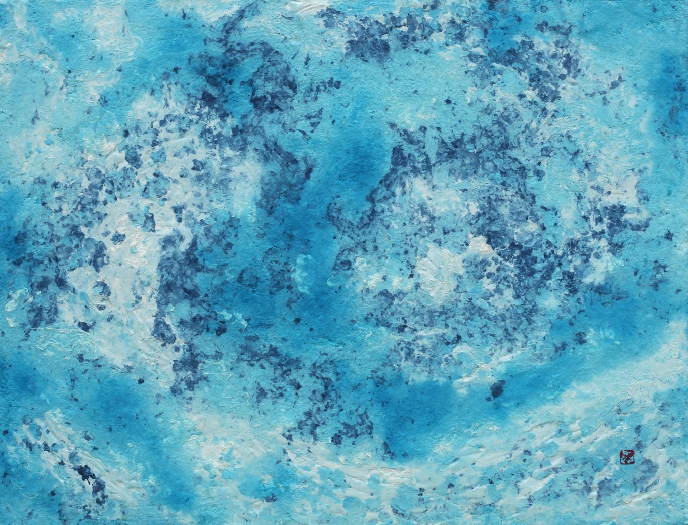  자연 - 또 다른 시선  116 X 91 장지에 혼합재료  2016년