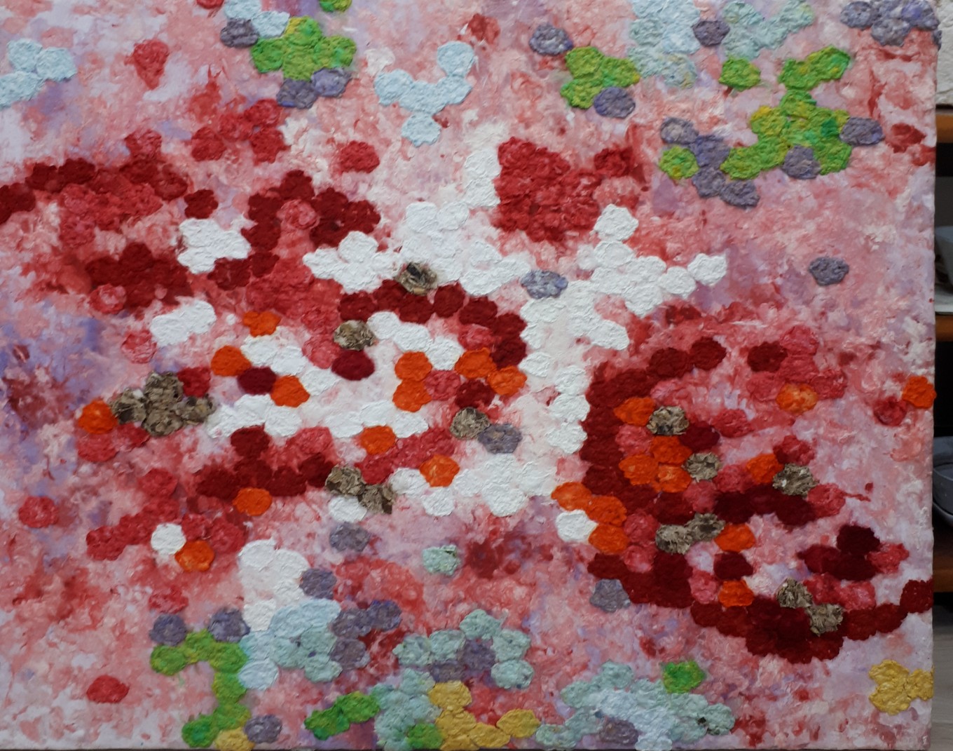  자연의 내면  91 X 72  장지에 혼합 재료  2019년