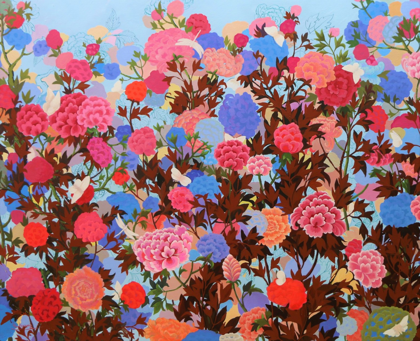 Harmony of nature/신모란도-자연의 조화-부귀영화의 염원