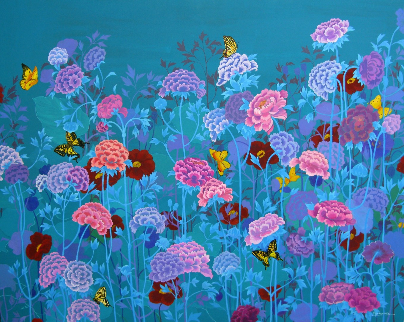 Harmony of nature/신모란도-자연의 조화-부귀영화의 염원