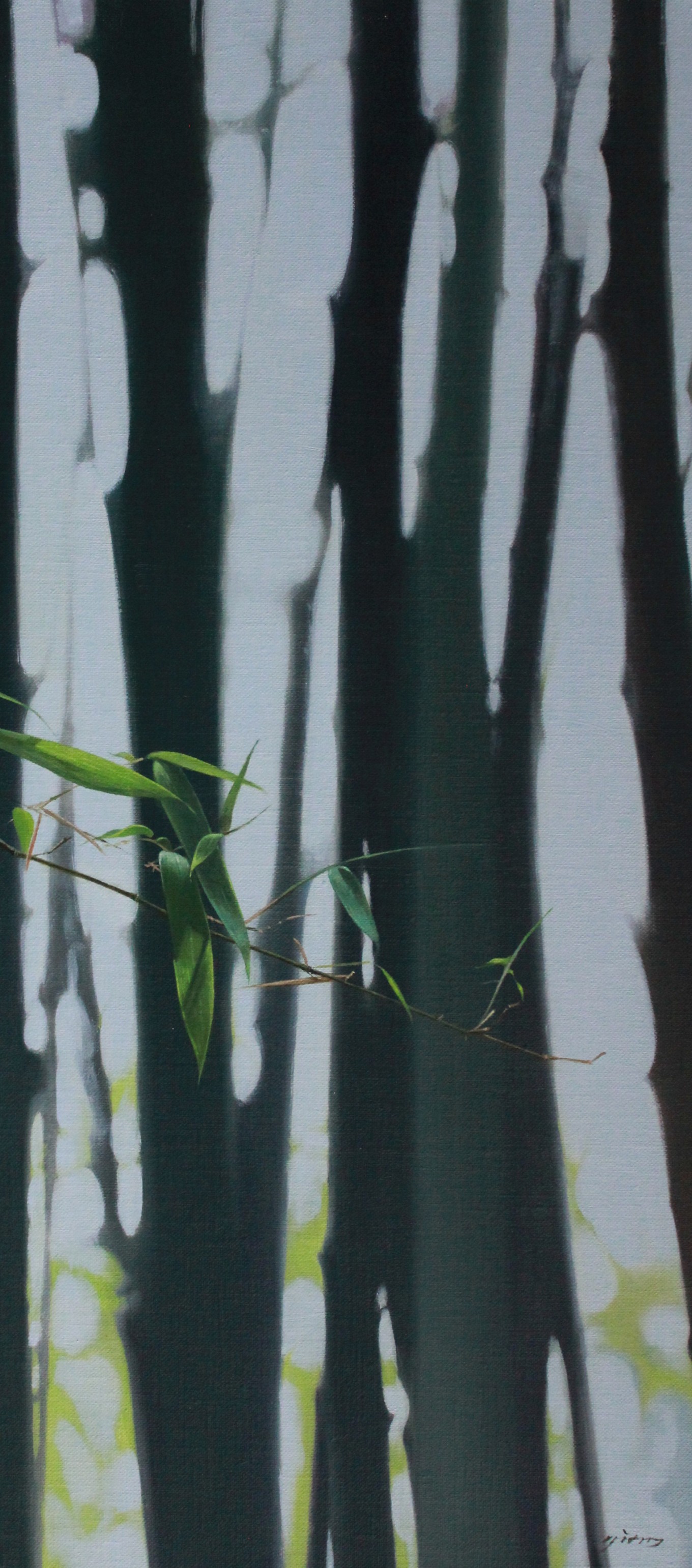 빛과 바람이 연출하는 대숲의 이미지를 나의 회화언어로 형상화 한 작품